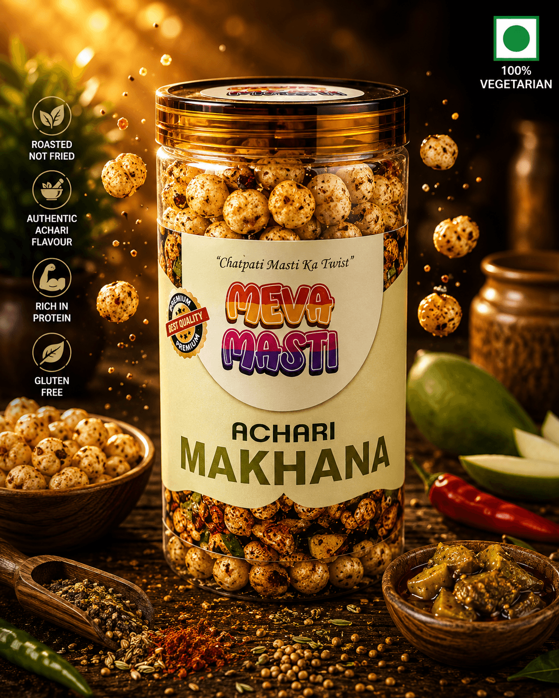 Spicy Achari Makhana - Desi Flavour
