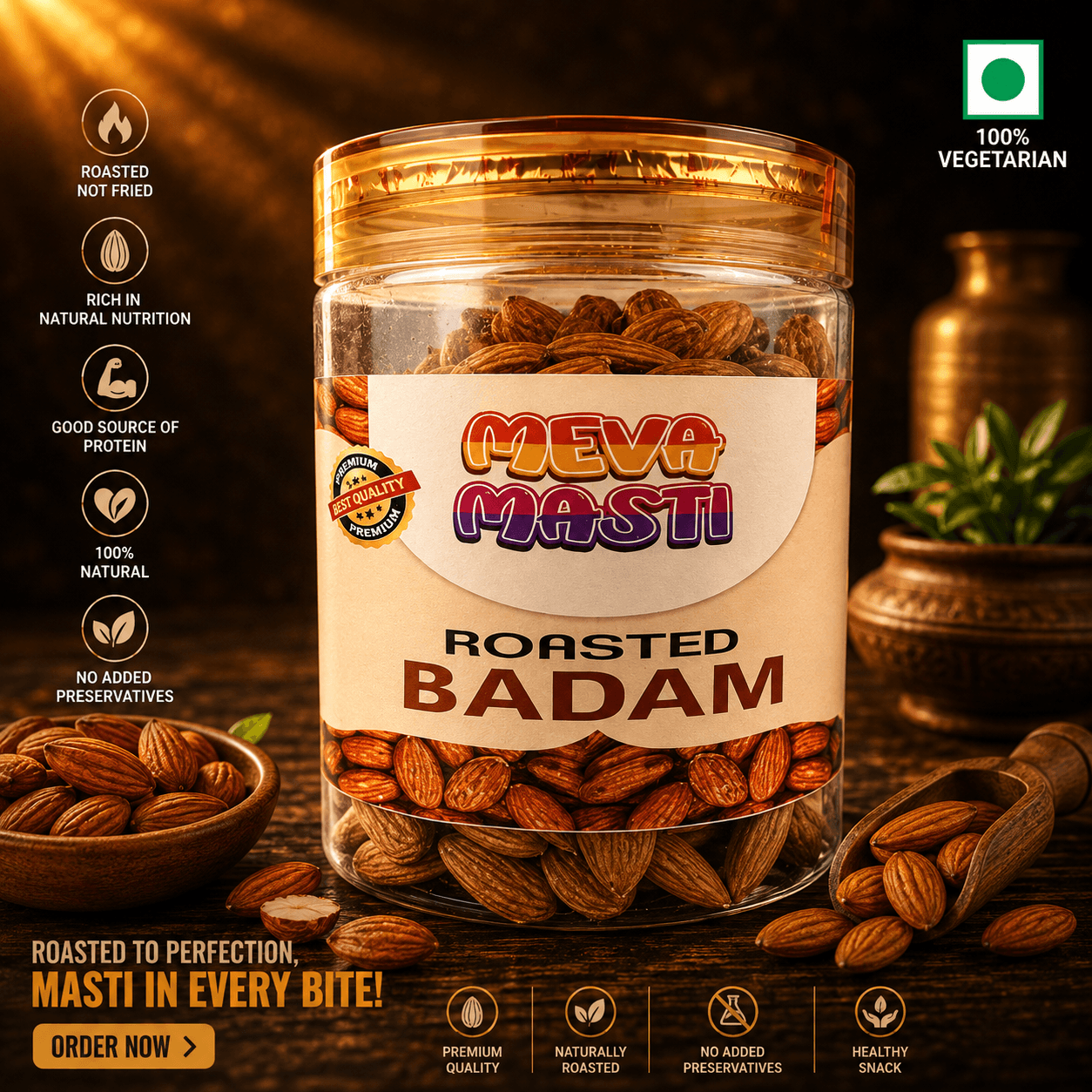 Roasted Salted Badam - Premium Quality