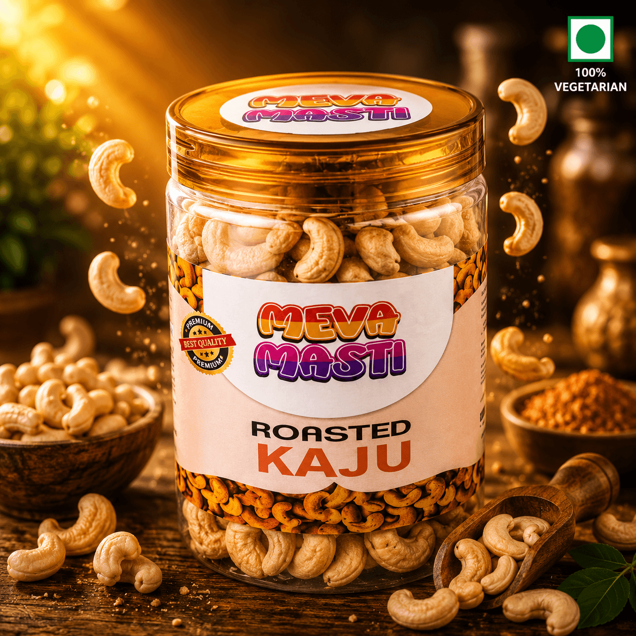 Roasted Salted Cashews - Premium Crunchy